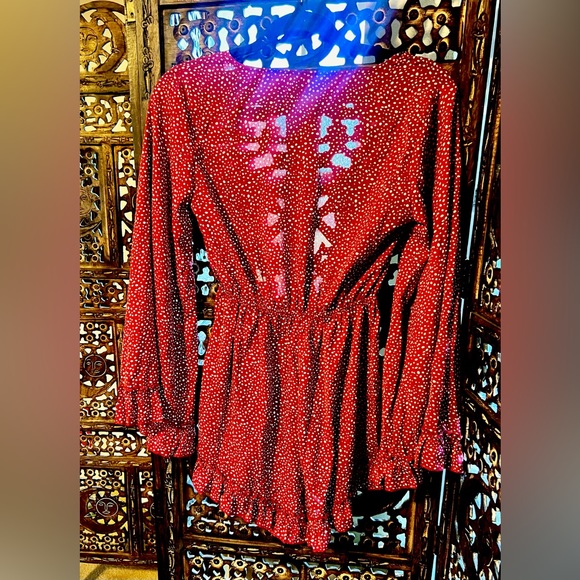 𝐑𝐞𝐝 𝐁𝐨𝐡𝐨 𝒫ℴ𝓁𝓀𝒶 𝒟ℴ𝓉 𝒯𝒾ℯ ℱ𝓇ℴ𝓃𝓉 𝐑𝐨𝐦𝐩𝐞𝐫 𝐗𝐒 𝐍𝐖𝐎𝐓 - Picture 2 of 2